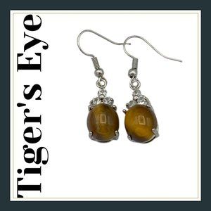 Tigers Eye Earrings Handmade